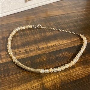 Beaded Gold Choker Necklace